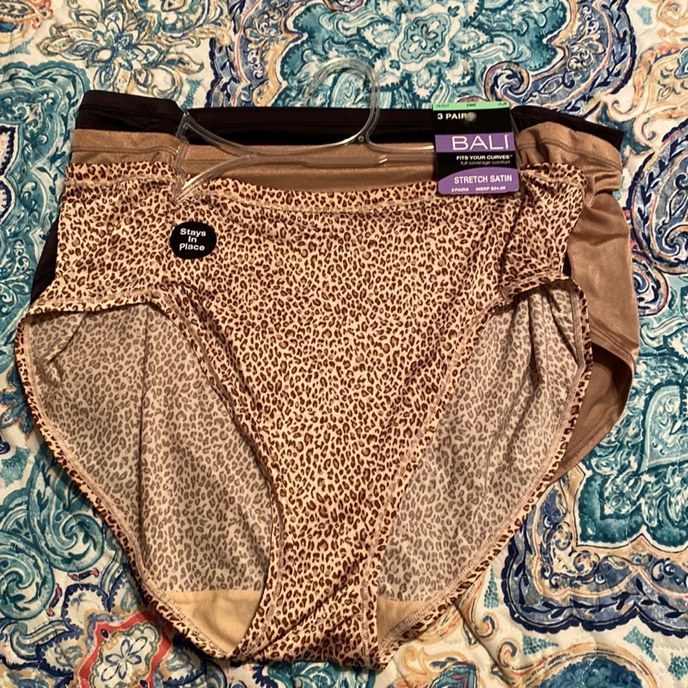 Satin hi cut panties